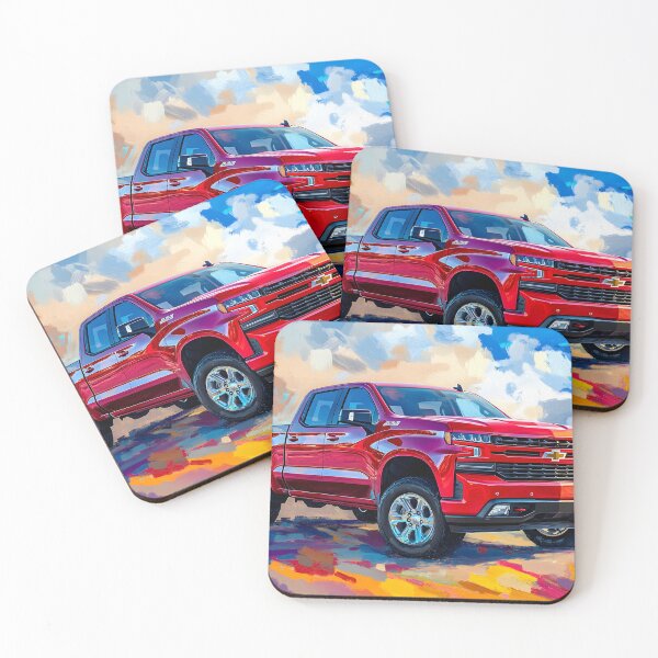 Item preview, Red Power: Digital Pop Art Chevrolet Silverado III designed and sold by AutoPopStudio.