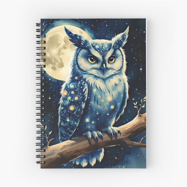Item preview, Celestial Owl Under Moonlit Sky designed and sold by Nickyayee.