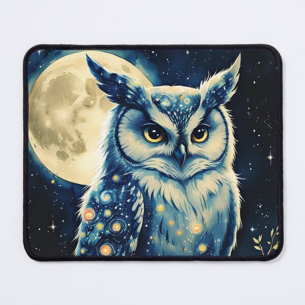 Item preview, Celestial Owl Under Moonlit Sky designed and sold by Nickyayee.