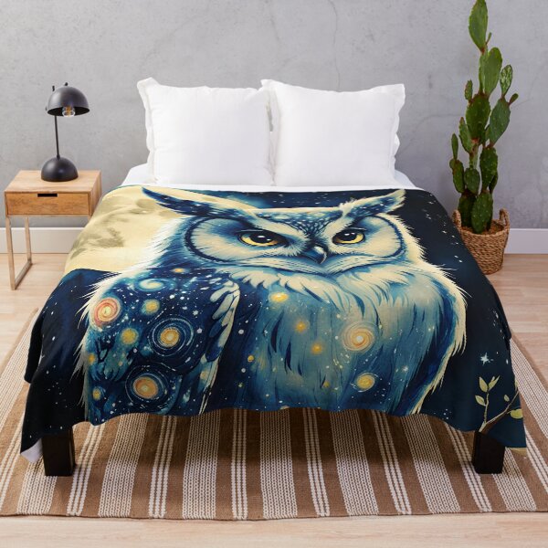 Item preview, Celestial Owl Under Moonlit Sky designed and sold by Nickyayee.