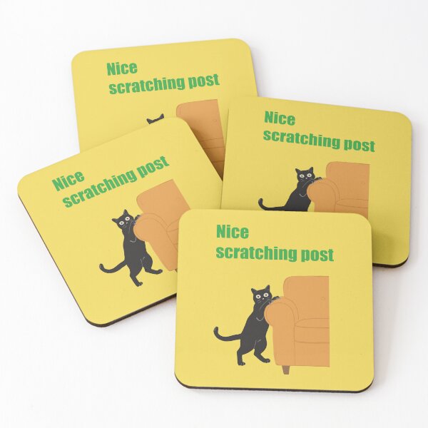 Item preview, Mischievous cat art : Nice scratching post Yellow version designed and sold by TheGrandLordCat.