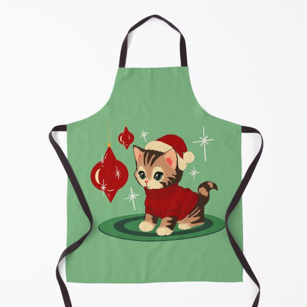 Item preview, Vintage Christmas Kitty designed and sold by makell-creates.
