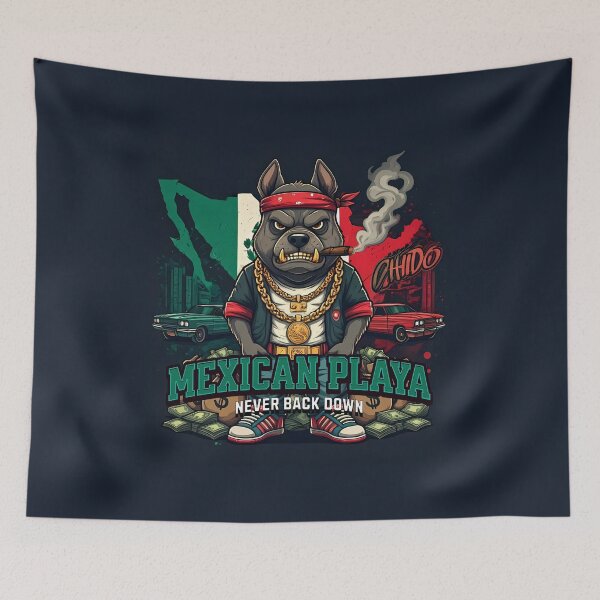 Item preview, Mexican Playa – Never Back Down designed and sold by El Alkimizta Art Store.