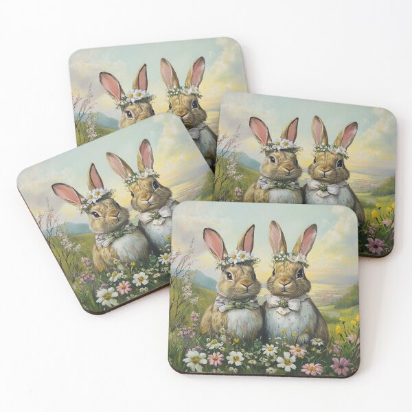 Item preview, Easter Bunnies in Blossoms designed and sold by WinfinityStudio.