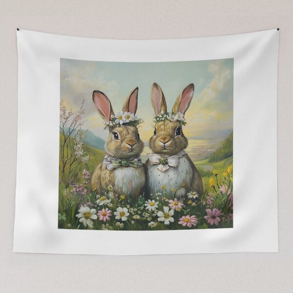 Item preview, Easter Bunnies in Blossoms designed and sold by WinfinityStudio.
