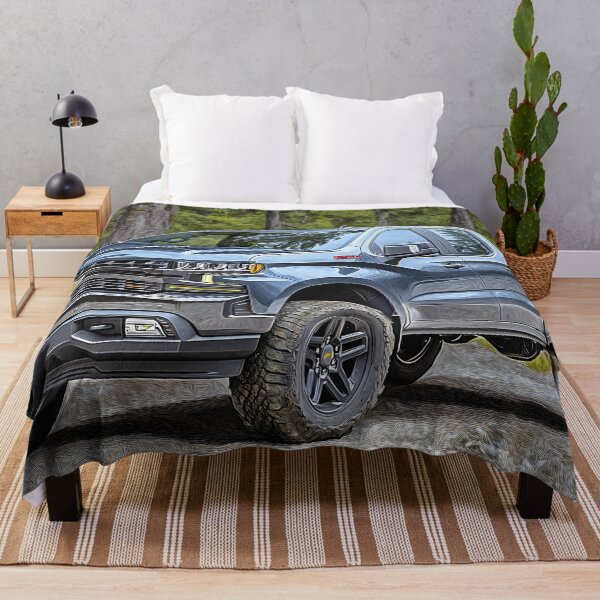 Item preview, Steel Strength: Grey Chevrolet Silverado Pop Art Print V designed and sold by AutoPopStudio.