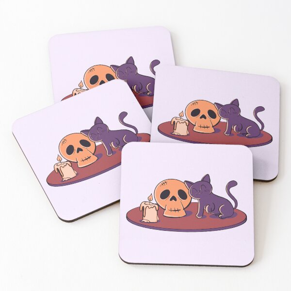 Item preview, Kitty and Skull (Halloween) designed and sold by makell-creates.
