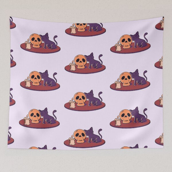 Item preview, Kitty and Skull (Halloween) designed and sold by makell-creates.