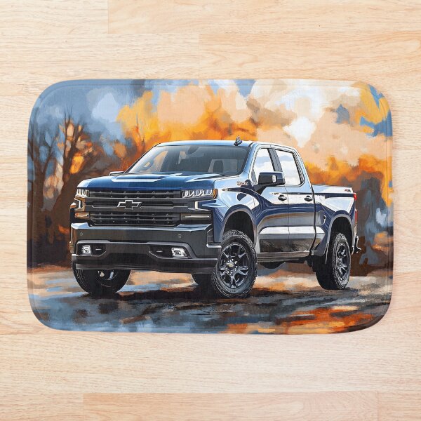 Item preview, Steel Strength: Grey Chevrolet Silverado Pop Art Print VI designed and sold by AutoPopStudio.