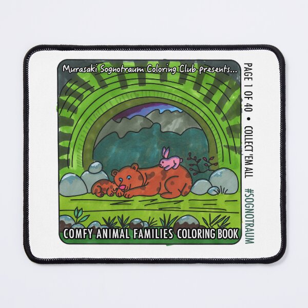 Item preview, Murasaki Sognotraum Coloring Club — Comfy Animal Families Coloring Book Page 1 designed and sold by GetContented.