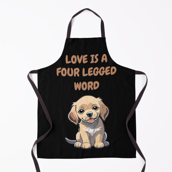 Item preview, Adorable Puppy Illustration with Cute Quote - Love is a Four-Legged Word designed and sold by Nithya GraphicsPro.