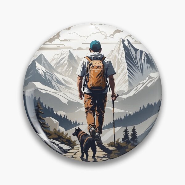 Item preview, Hiking with a friend through the mountains designed and sold by kubawsx.