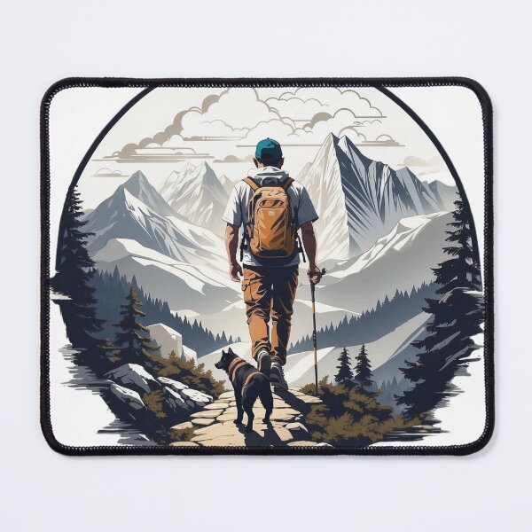 Item preview, Hiking with a friend through the mountains designed and sold by kubawsx.