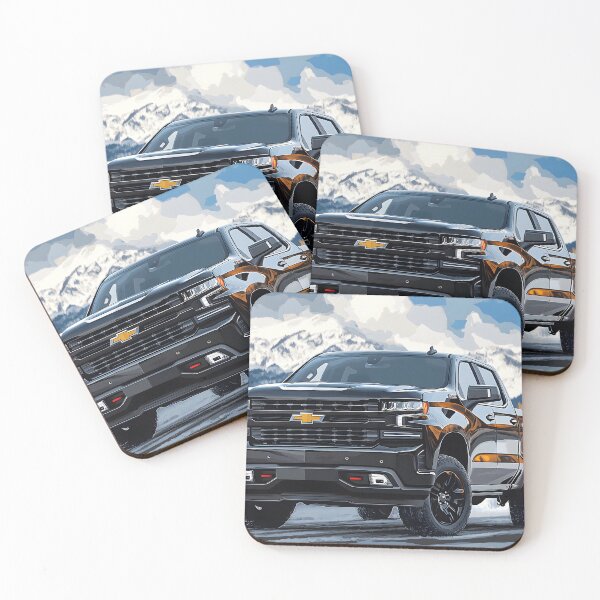 Item preview, Steel Strength: Grey Chevrolet Silverado Pop Art Print IX designed and sold by AutoPopStudio.