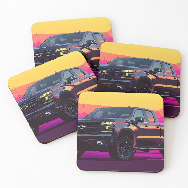 Item preview, Steel Strength: Grey Chevrolet Silverado Pop Art Print X designed and sold by AutoPopStudio.