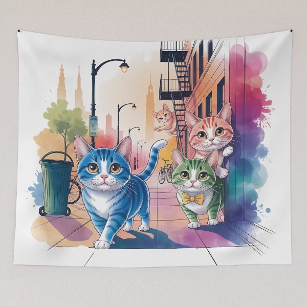 Item preview, Urban Cat Friends designed and sold by SpeakingPrint2.