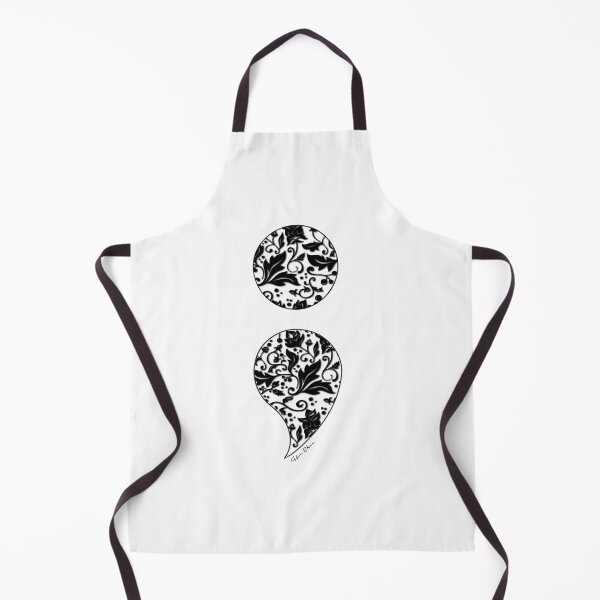 Item preview, black lacing semicolon designed and sold by Hen-C-Art.
