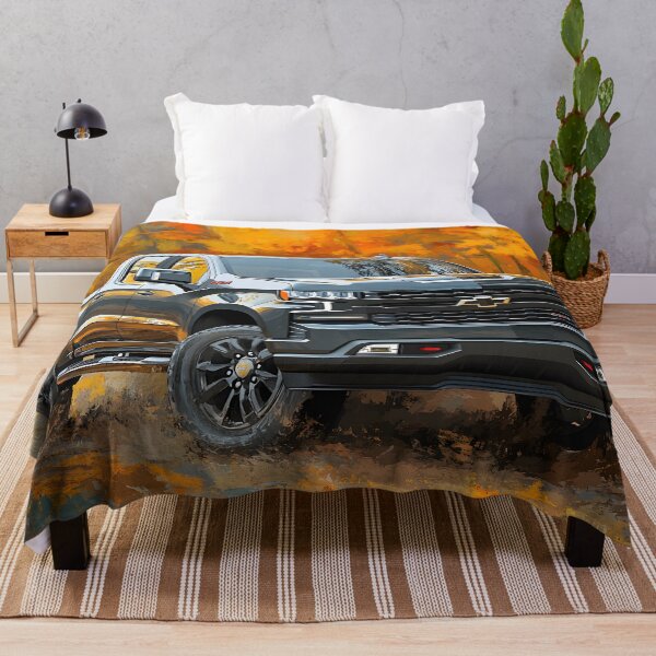 Item preview, Urban Legend: Gunmetal Grey Chevrolet Silverado Pop Art Print designed and sold by AutoPopStudio.