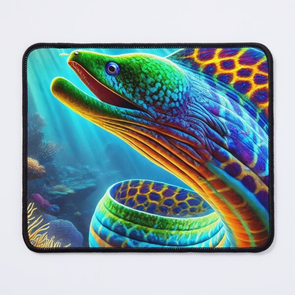 Item preview, Vibrant Colourful Moray Eel – Bioluminescent Creature designed and sold by NocturnalNook.