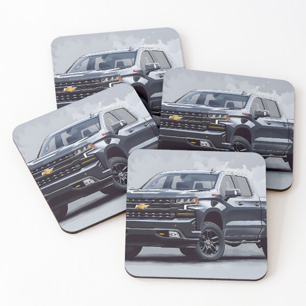 Item preview, Urban Legend: Gunmetal Grey Chevrolet Silverado Pop Art Print VII designed and sold by AutoPopStudio.