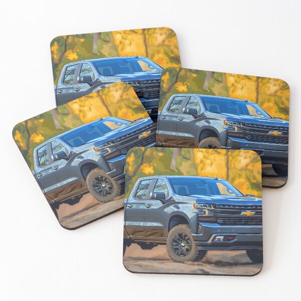 Item preview, Urban Legend: Gunmetal Grey Chevrolet Silverado Pop Art Print IX designed and sold by AutoPopStudio.