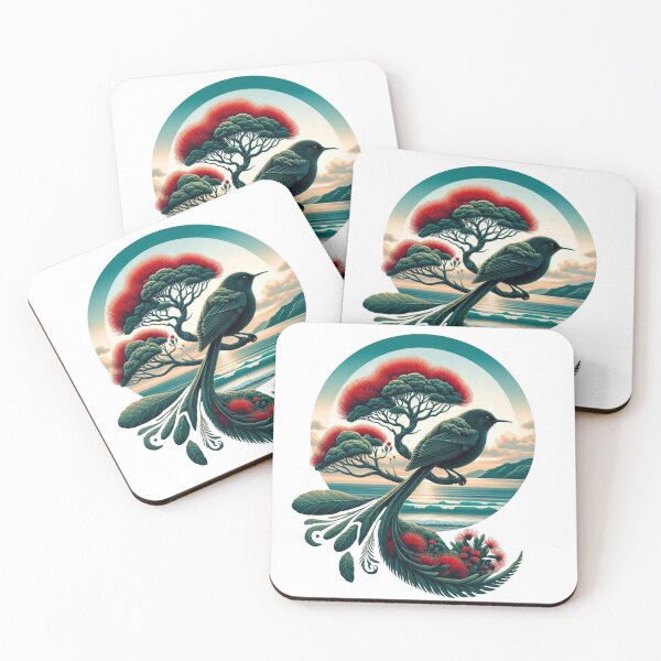 Item preview, Fantail In A Pohutukawa Tree Beachscape  designed and sold by CultDigHoriz.