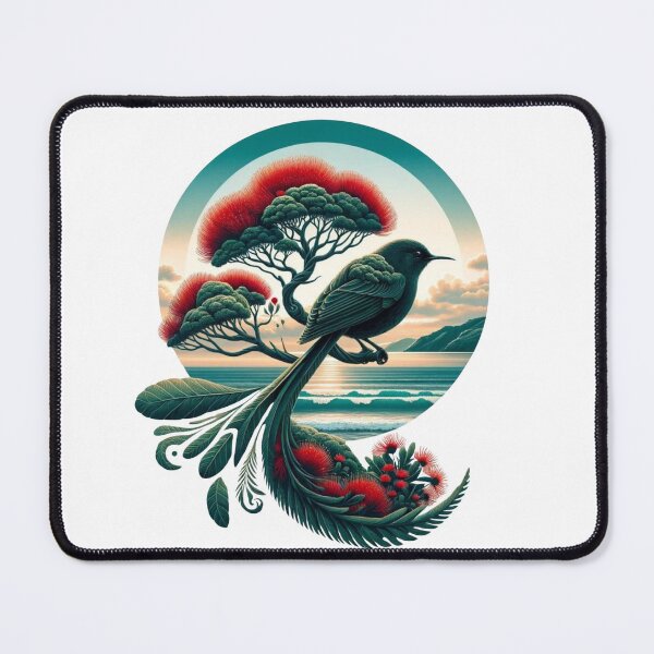 Item preview, Fantail In A Pohutukawa Tree Beachscape  designed and sold by CultDigHoriz.