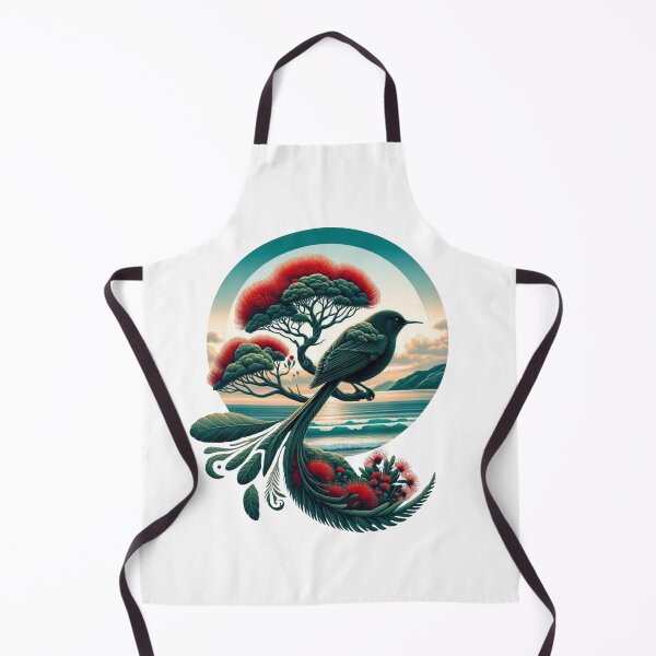 Item preview, Fantail In A Pohutukawa Tree Beachscape designed and sold by CultDigHoriz.