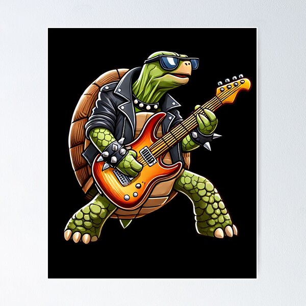 Item preview, Sulcata Tortoise Guitarist Electric Guitar Concert Music Lover designed and sold by rafaeltto.