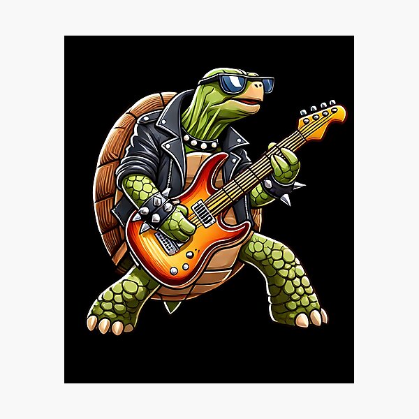 Item preview, Sulcata Tortoise Guitarist Electric Guitar Concert Music Lover designed and sold by rafaeltto.