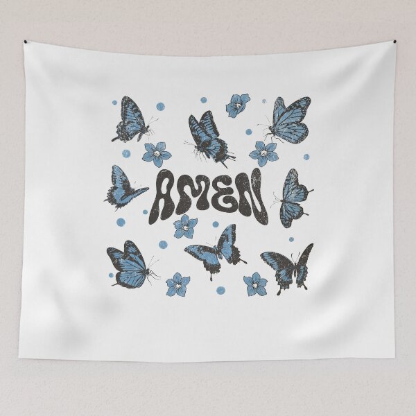 Item preview, Floral Butterfly Amen, Retro Amen, Preppy Easter designed and sold by Nicobondar.