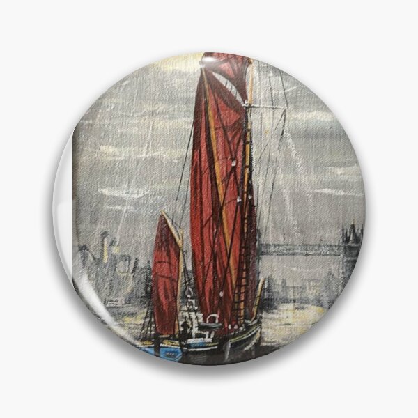 Item preview, Thames sailing barge approaching Tower Bridge  London  designed and sold by Mackenzie Moulton International Artist .