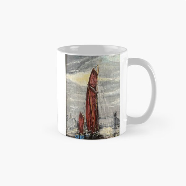 Item preview, Thames sailing barge approaching Tower Bridge  London  designed and sold by Mackenzie Moulton International Artist .