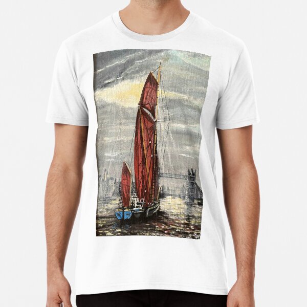 Item preview, Thames sailing barge approaching Tower Bridge  London  designed and sold by Mackenzie Moulton International Artist .