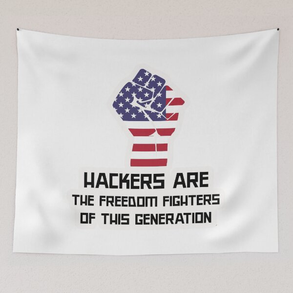 Item preview, Hackers are Freedom Fighters designed and sold by CyberMaverick80.