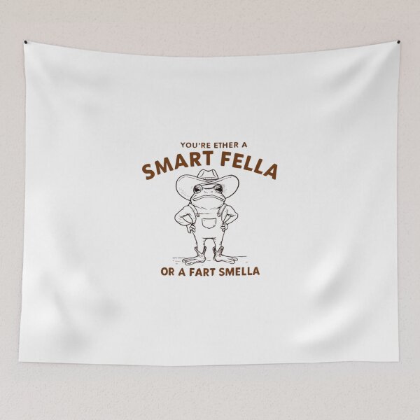 Item preview, "Are You a Smart Fella or a Fart Smella?" – Funny Wordplay Humor Design designed and sold by Colorful-Garden.