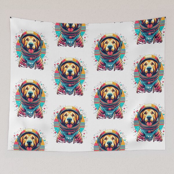Item preview, Dog in an astronaut suit | Vintage design designed and sold by Azrou shop.