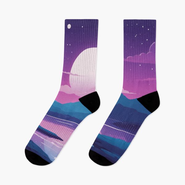 Item preview, Moonlit Shores: A Dreamy Purple Mountain Lake designed and sold by REPTISLAV.