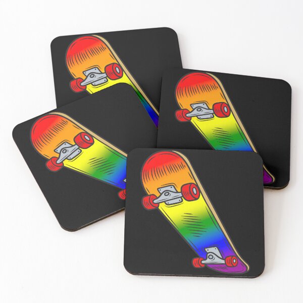 Item preview, Radical Rainbow Pride Skateboard – LGBTQ+ Skater Art designed and sold by Travelslightly.