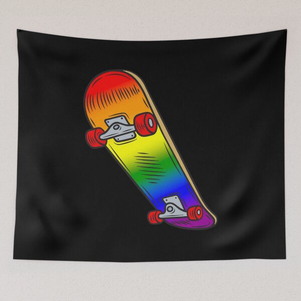 Item preview, Radical Rainbow Pride Skateboard – LGBTQ+ Skater Art designed and sold by Travelslightly.