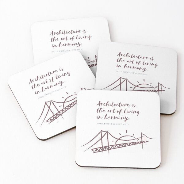 Item preview, Architecture Is the Art of Living in Harmony with Brown Bridges and Timeless Sun designed and sold by SplashTastic.
