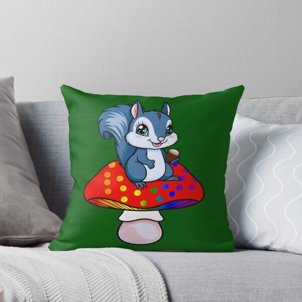 Item preview, Cute Squirrel on Rainbow Mushroom – LGBTQ+ Pride Whimsical Art designed and sold by Travelslightly.