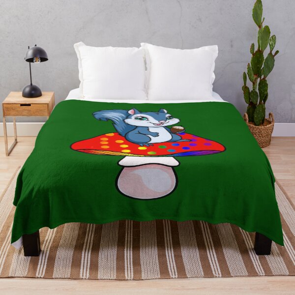 Item preview, Cute Squirrel on Rainbow Mushroom – LGBTQ+ Pride Whimsical Art designed and sold by Travelslightly.