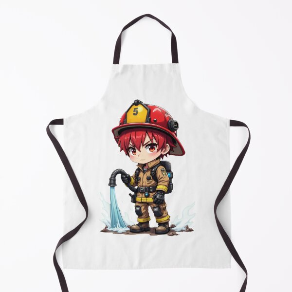 Item preview, Anime Boy Firefighter - Heroic Design for Posters & Shirts designed and sold by VectorArtFactory.