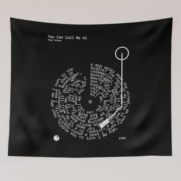 Item preview, You Can Call Me Al, Paul Simon - Lyrics Poster designed and sold by MancBusyBee.
