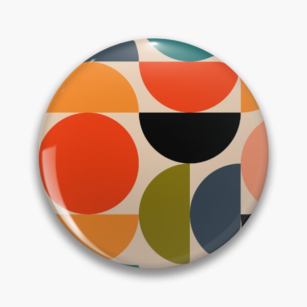 Item preview, Modern Abstract Mid Century 11 Vibrant Mid-Century Semi-Circle Pattern designed and sold by dreamprint.