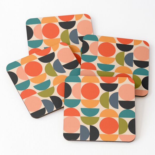 Item preview, Modern Abstract Mid Century 11 Vibrant Mid-Century Semi-Circle Pattern designed and sold by dreamprint.