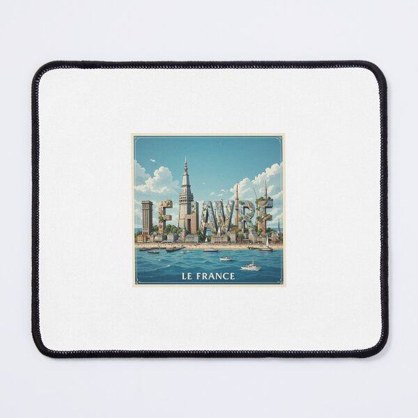 Item preview, LE HAVRE - Vintage Poster | Tribute to the City and the Volcano designed and sold by Artful Impression.