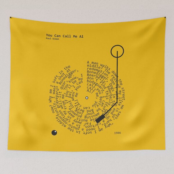 Item preview, You Can Call Me Al, Paul Simon - Lyrics Poster designed and sold by MancBusyBee.