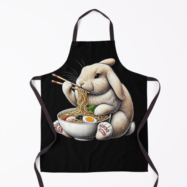 Item preview, Rabbit Eating Ramen Noodle Anime Japanese Food Bunny Lover designed and sold by Kimberley King Art King Art.